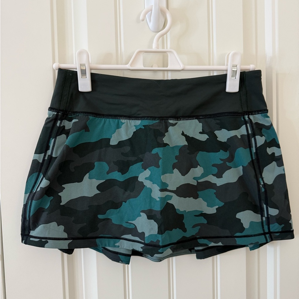 Lululemon Pace Rival Skort Regular Length (tidewater teal camo)